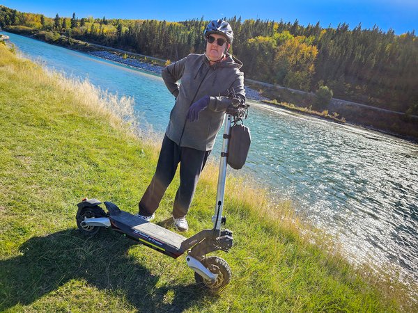 Scooter Boy, Bow River Pathway, Calgary, Alberta, 2024-09-30