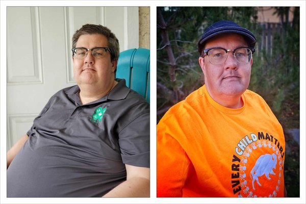 The difference losing 100 lbs makes.