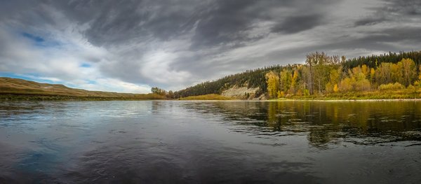 Clouding in, Policeman's Flats to McKinnon Flats, Bow River Float, 2024-10-06
