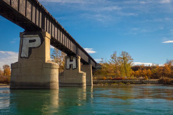 Checking the PH level, Ogden to Fish Creek Park, Bow River Float, 2024-10-14