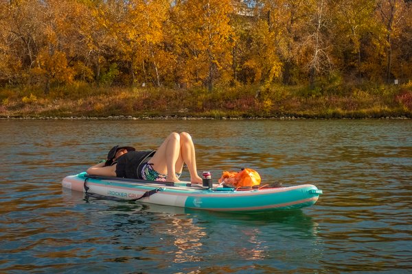 Nap attack, Ogden to Fish Creek Park, Bow River Float, 2024-10-14