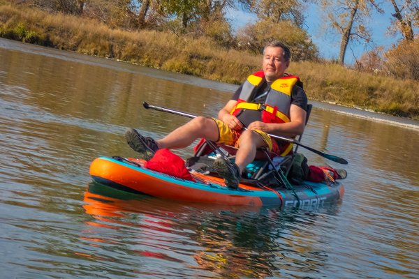 Give him the chair, Ogden to Fish Creek Park, Bow River Float, 2024-10-14
