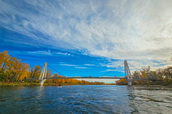 Front view, Ogden to Fish Creek Park, Bow River Float, 2024-10-14
