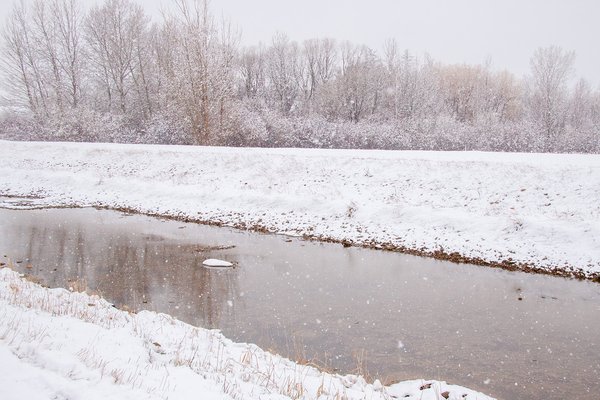 Walking along the canal, Thomas Drive, Strathmore, Alberta, 2025-04-20