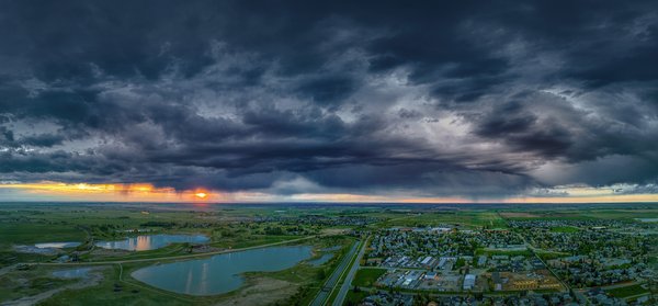 More rain you say, 155m above Thornbriar Green looking north, Strathmore, AB, 2025-05-19