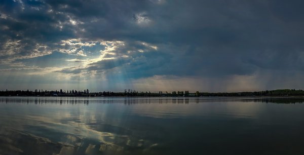 Weather Network said it wouldn't rain, Capt Ayre Lake, MD of Provost, Alberta, 2025-09-12