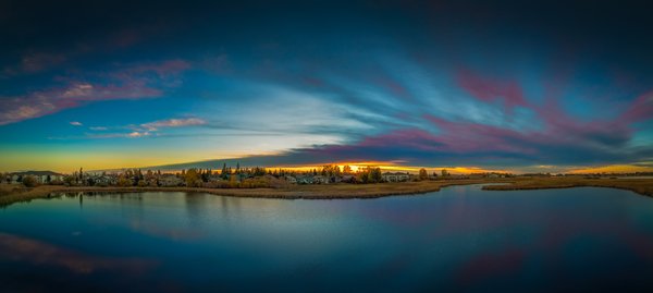 Lesser sunset, Lower Gray Pond, Strathmore, AB, 2025-10-20