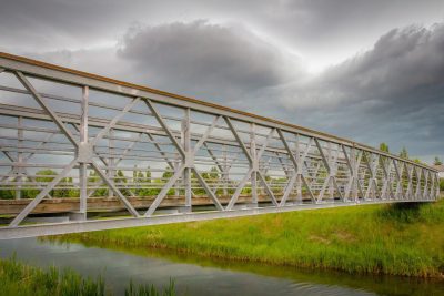 Bridge to Perdition, Lion's Park with incoming storm, Strathmore, AB, 2026-06-20