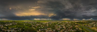 Shot across the bow, Looking south of Thomas Drive, Strathmore, AB, 2026-06-09