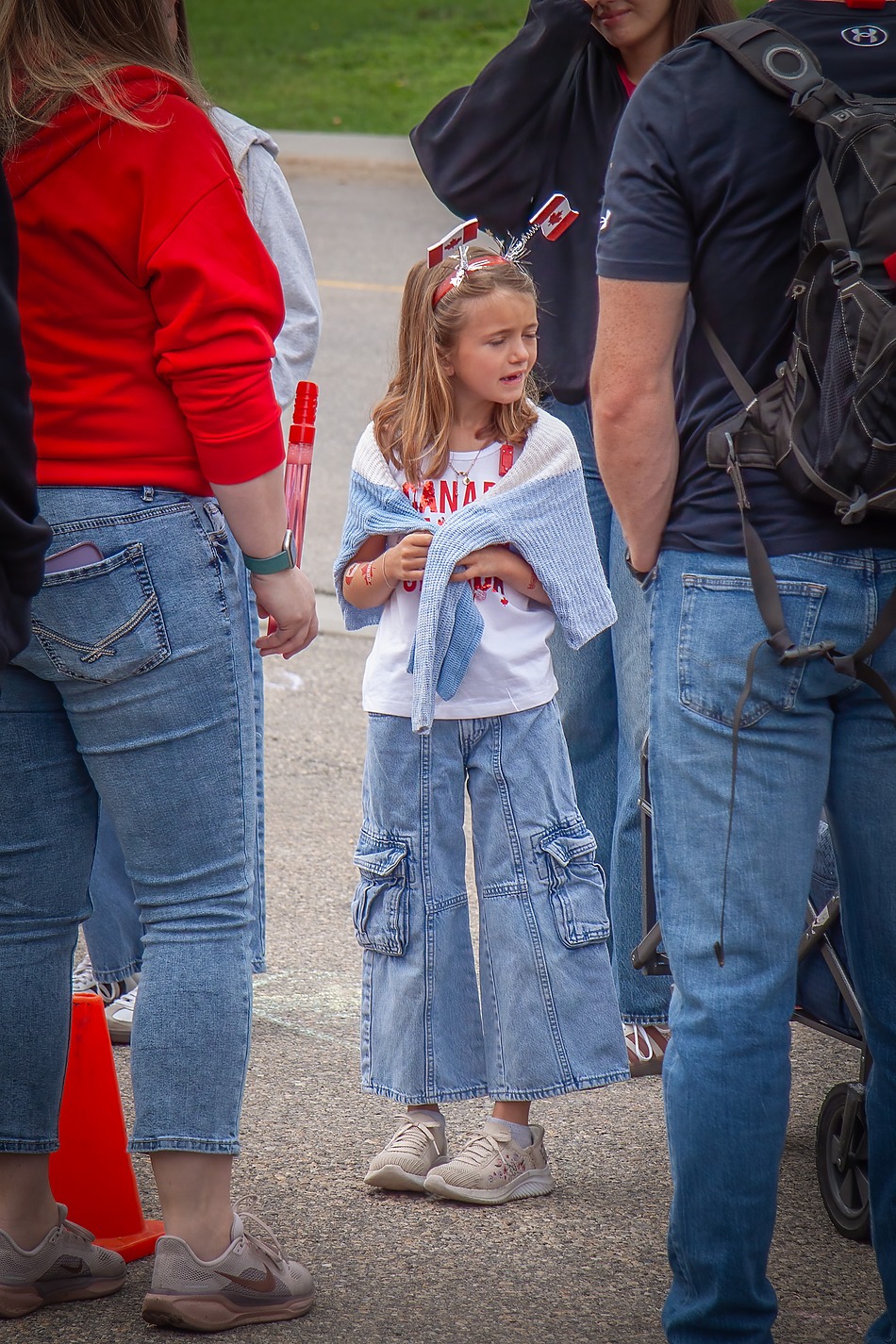 Little person in a big world, Canada Day, Kinsmen Park, Strathmore, AB, 2026-07-01